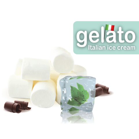 Arctic Mallow Kiss Gelato Natural and artificial flavor Enjoy a cool breeze of mint followed by fluffy mallow cream; finished with ribbons of silky smooth milk chocolate.