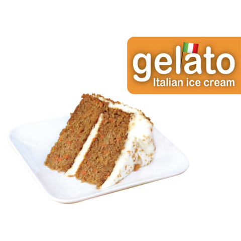 Cream Cheese Carrot Cake Gelato Authentic taste delivering a wave of traditional spices finished with heady cream cheese notes.