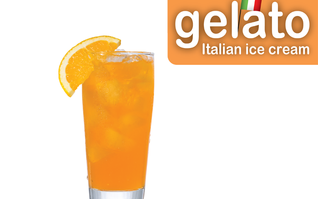 Orange Cream Soda Gelato Deliciously orange with a hint of vanilla cream notes.