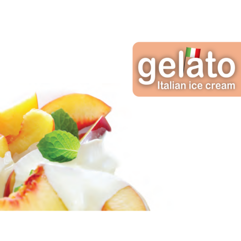 Peaches N’ Cream Gelato Natural and artificial flavorSweet and creamy, with the taste of fresh summer peaches.