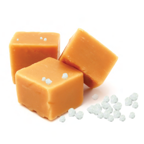 Salted Caramel Natural and artificial flavorSweet, buttery, “caramelly”, with a tinge of salt for an indulgent treat.