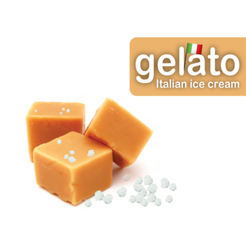 Salted Caramel Gelato Natural and artificial flavorSweet, buttery, “caramelly”, with a tinge of salt for an indulgent treat.