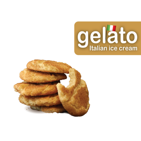 Snickerdoodle Gelato Natural and artificial flavorThis classic cinnamon-sugar cookie flavor will make you feel like you’re back in Grandma’s kitchen.