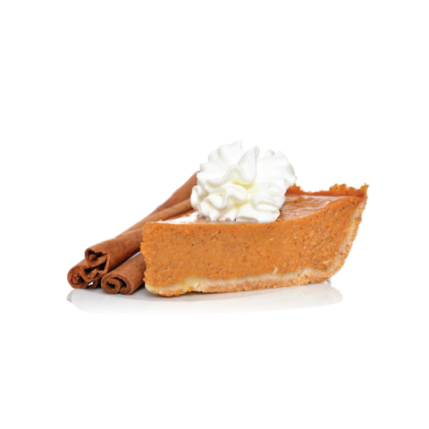 Spiced Pumpkin Pie A classic holiday favorite! This flavor is creamy, subtly spiced, and made with real pumpkin puree and graham crumbs.