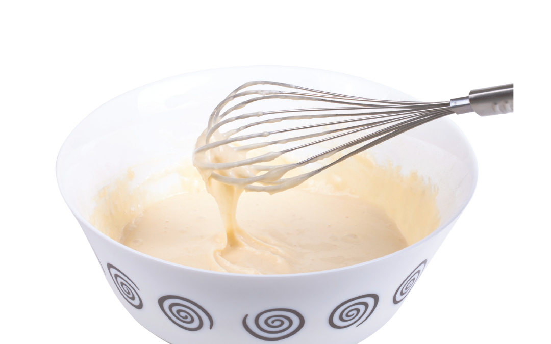 White Cake Batter No whisk required. Pair with your favorite topping – it goes well with everything!