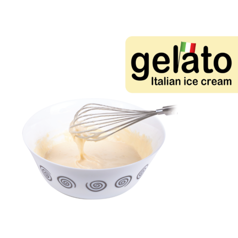 White Cake Batter Gelato No whisk required. Pair with your favorite topping – it goes well with everything!