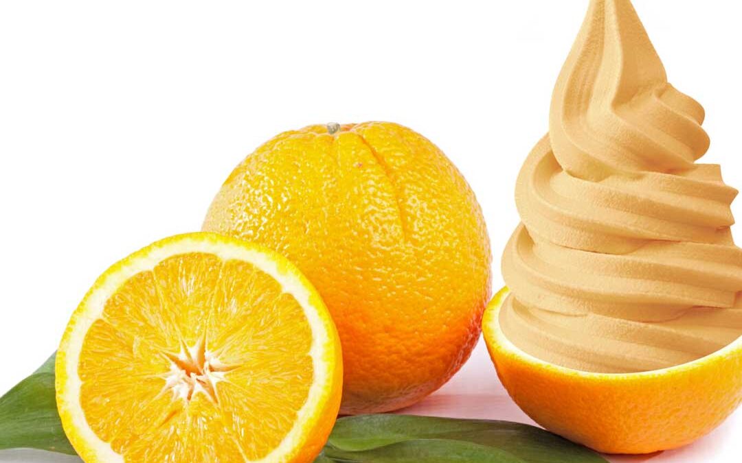 Dole Soft Serve® Orange This flavor is outstanding on its own, or try combining with one of our classic vanilla flavors for an orange creamsicle inspired treat! *non-dairy