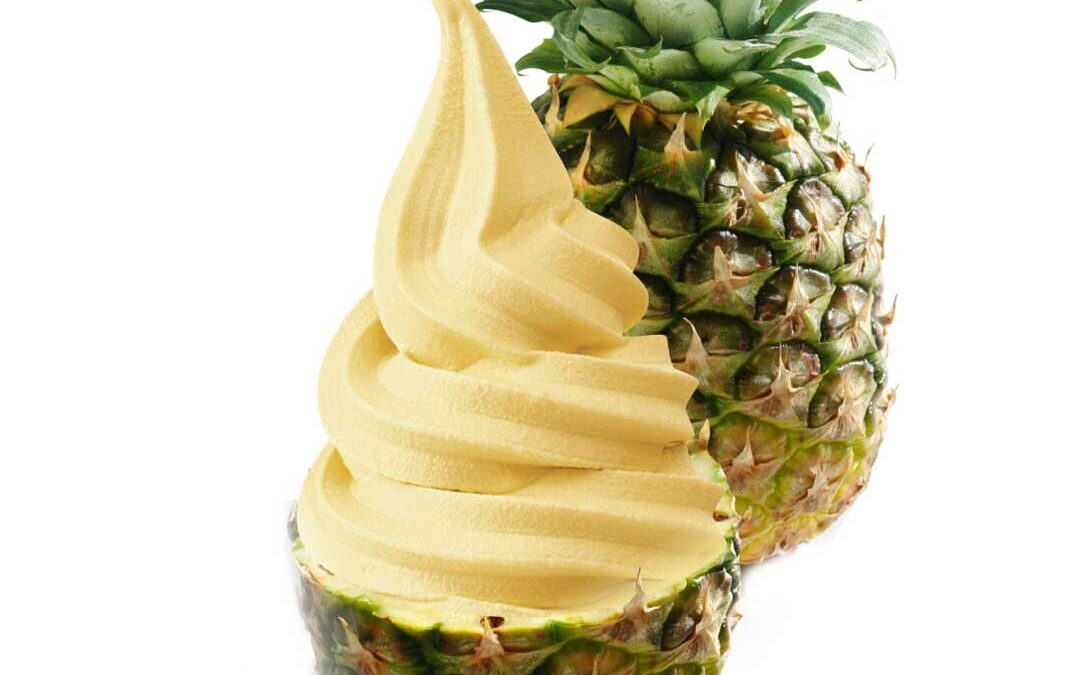 Dole Soft Serve® Pineapple One of the most popular flavors in our extensive recipe catalog. World-renowned and recognizable because of its long standing availability at Disney parks. *non-dairy