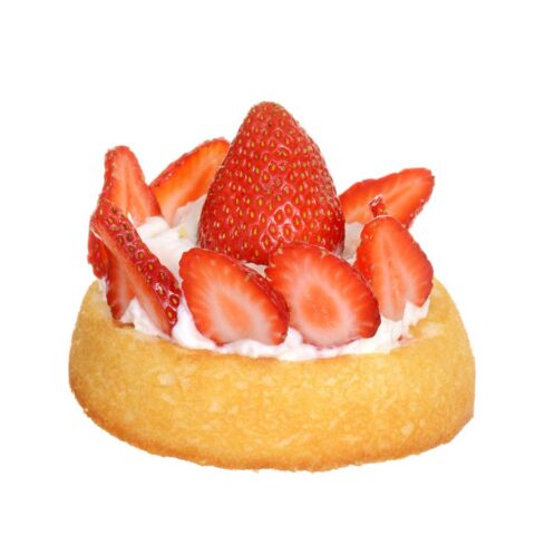 Strawberry Shortcake The taste of fresh strawberries and sweet, decadent shortcake blend to make the perfect spring dessert. Top with extra strawberries and whipped cream.