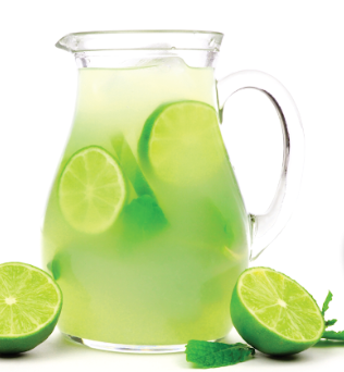 Limeade Refreshing, tangy, and citrusy with that perfect zest of lime! *non-dairy